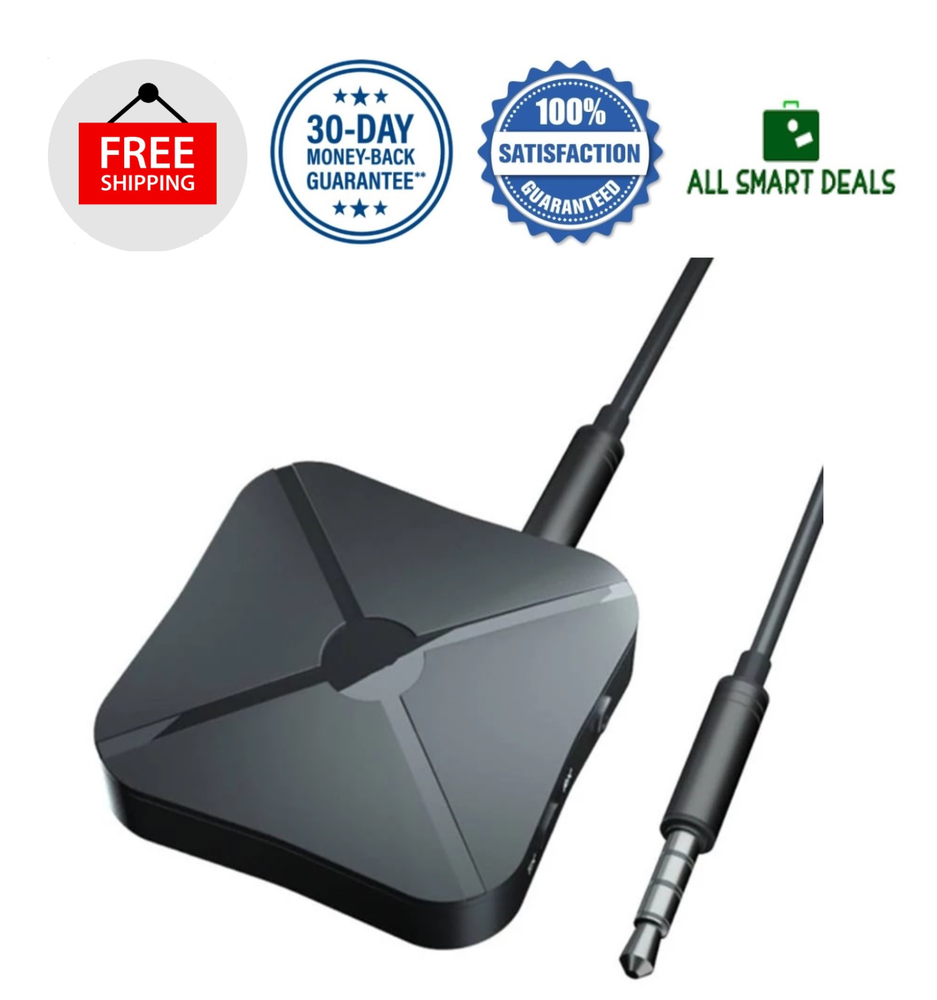 Recibidor De Audio Bluetooth Con Auxiliar 3.5 mm Transmisor Cable RCA Incluido