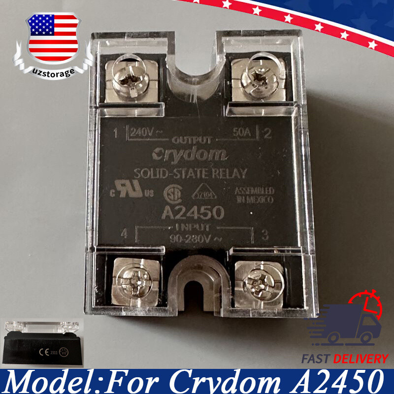 For Crydom A2450 90-280V Input Panel Mount 240 Volt Output 50A Solid State Relay