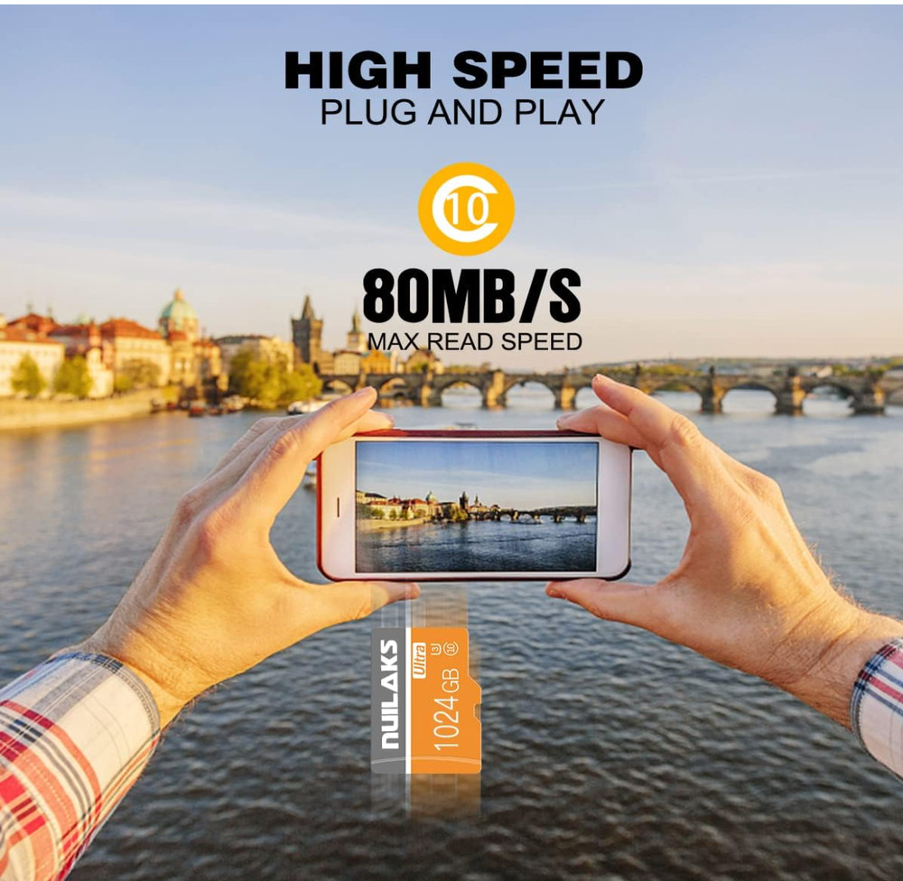 1 TB Micro SD / SD Memory Card 1 TB High Speed Waterproof Class 10