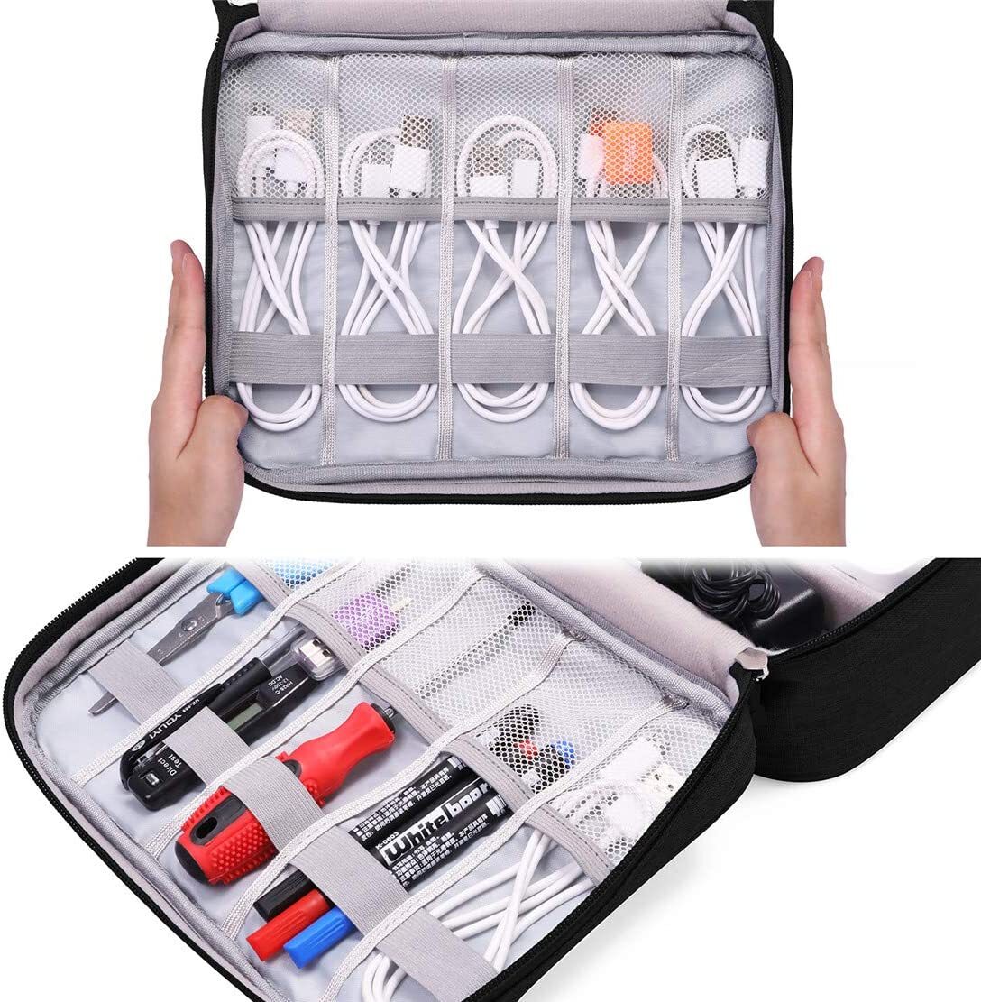 Portable Electronic Organizer Travel Cable Storage Bag Cord Case Accessories US