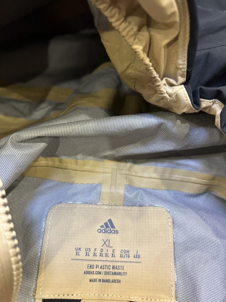 Size XL - Adidas Xploric RR jacket Outer Shell - Tan / Black