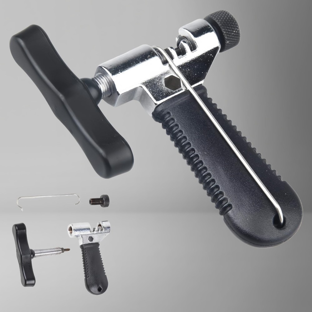 Bicycle Chain Repair Tool Kit With Breaker Multi Function Maintenance Black