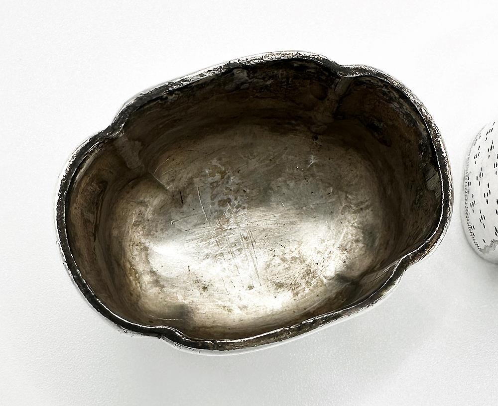 ANTIQUE DUTCH SILVER PEPPERMINT BOX 1861