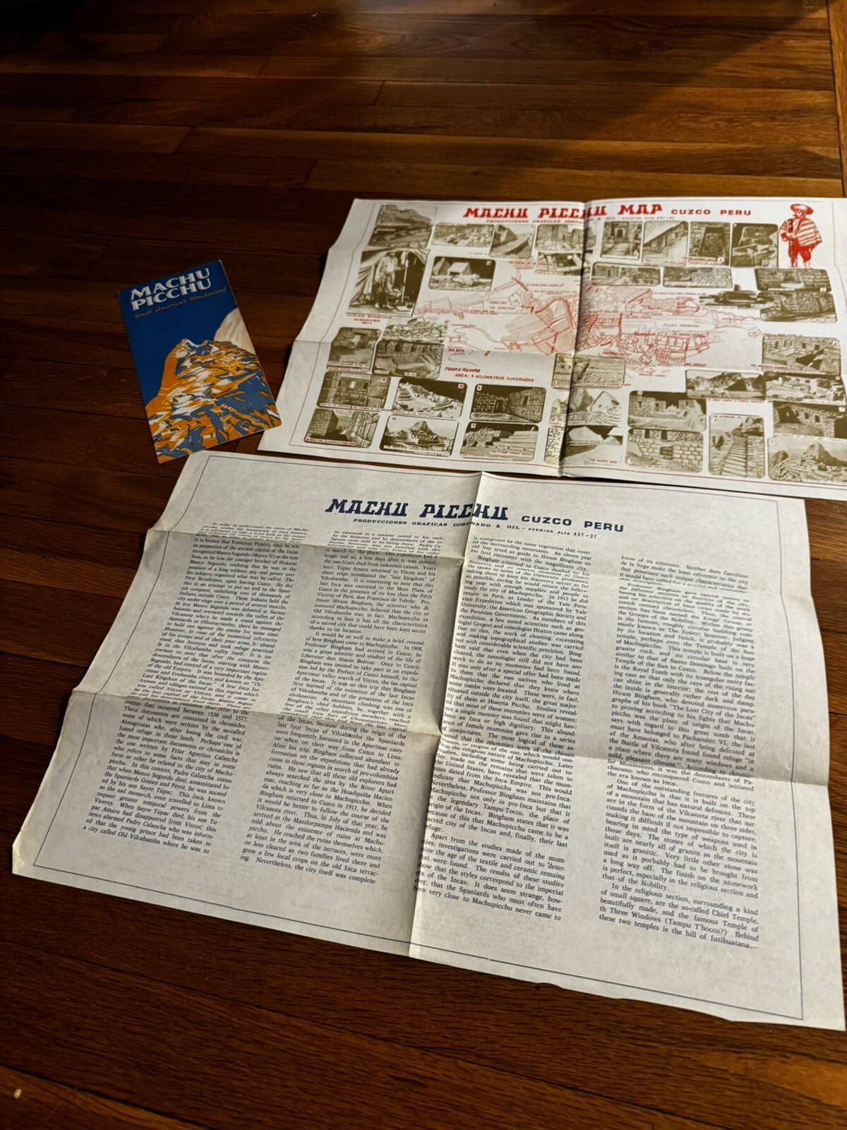 Vintage Lot Of 3 Machu Picchu Info Map Peru Visit Travel Tour Guide