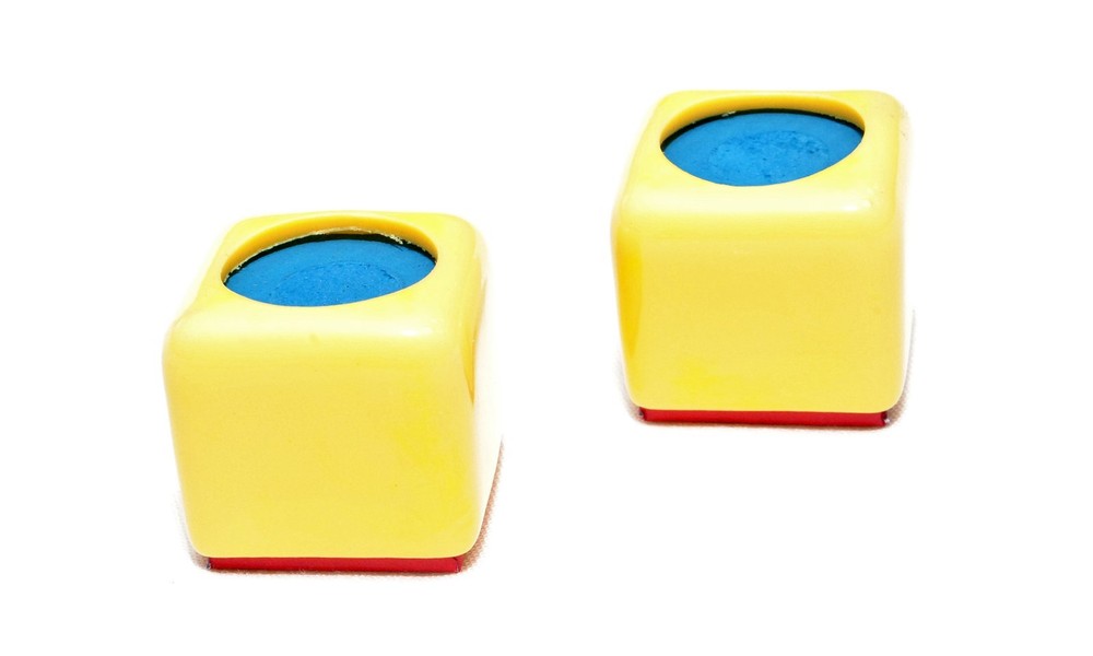 ( 2 ) Billiard Pool Snooker Table Cue Chalk Holder YELLOW Master's Chalk Chalker