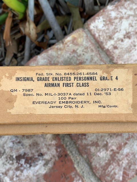 Complete Box Experimental USAF Chevron's 100 sets US Air Force