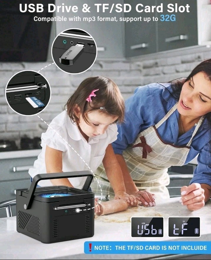 Portable Compact Disc Player & Cassette Recorder Model CD-W16 Bluetooth