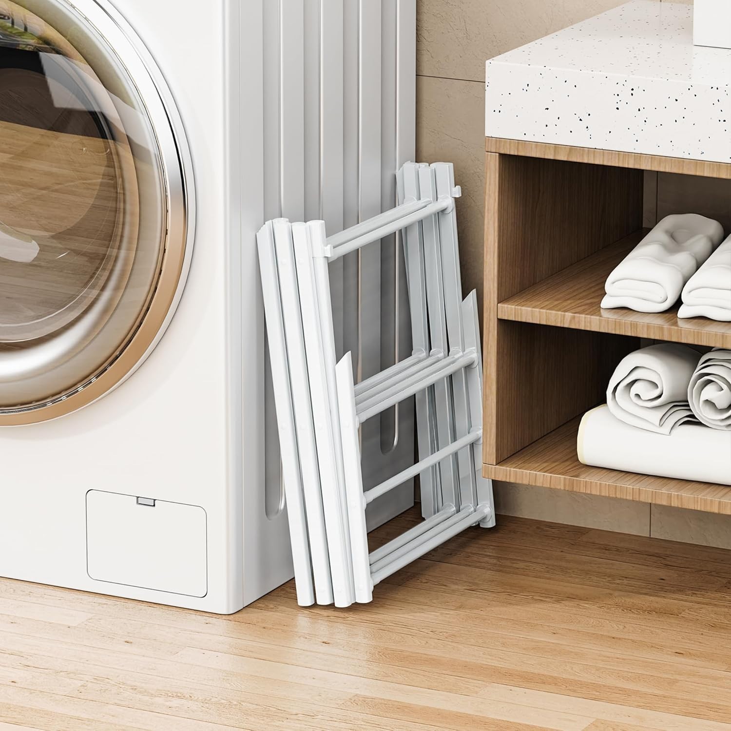 Deluxe Foldable 3-Tier Drying Rack - Portable & Anti-Rust Clothes Organizer