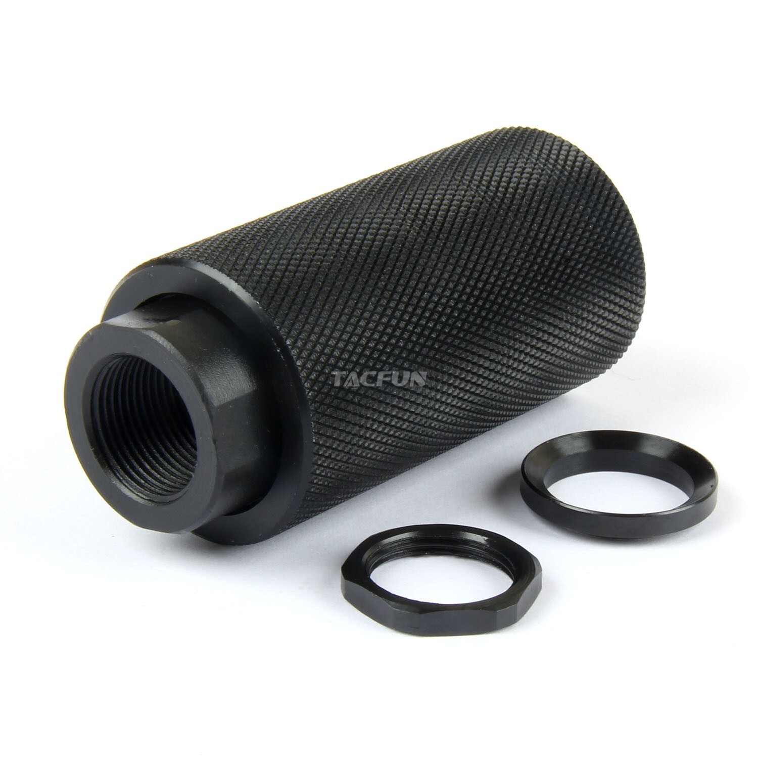 Steel Muzzle Brake 5/8X24 TPI + Knurled Forwarder