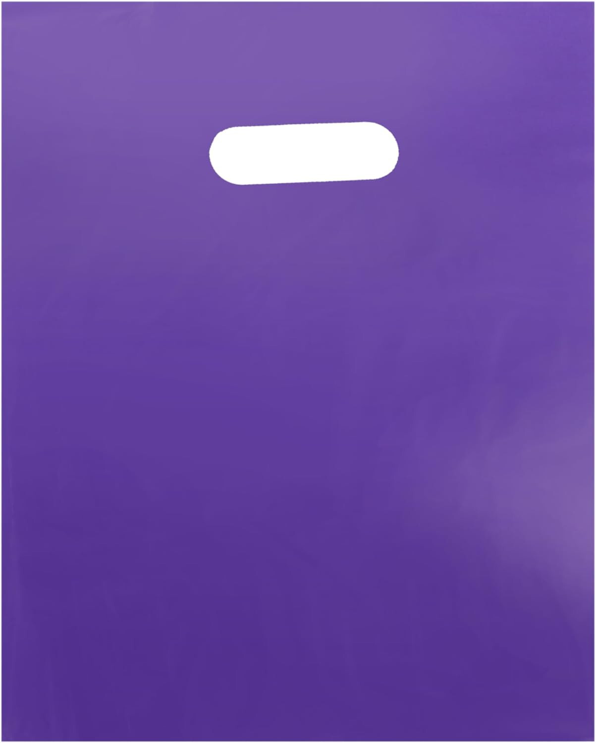 Plastic Bags 1000 Purple Shopping Merchandise Die Cut Handles 9 x 12 Lightweight