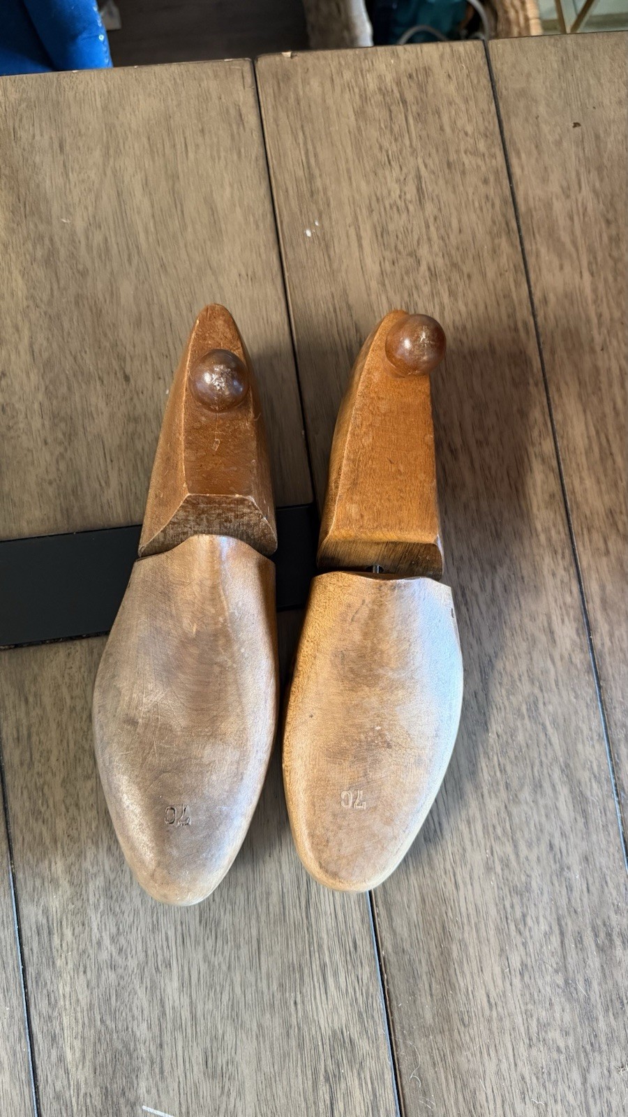 Vintage wooden shoe trees or stretchers
