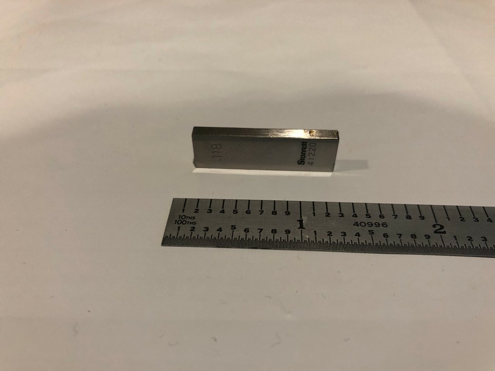 .118" Starrett Rectangular Steel Gage Gauge Block.
