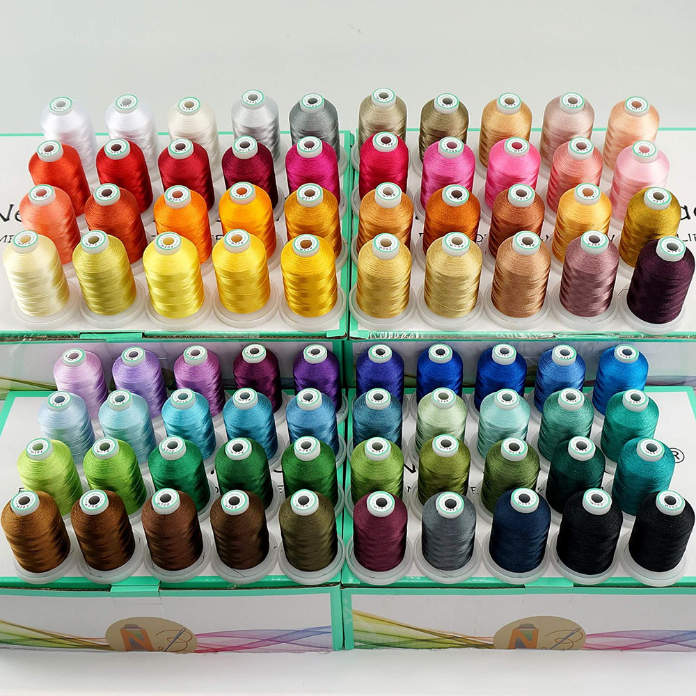 80 Spools Polyester Embroidery Machine Thread Kit 1000M (1100Y) Each Spool - Col