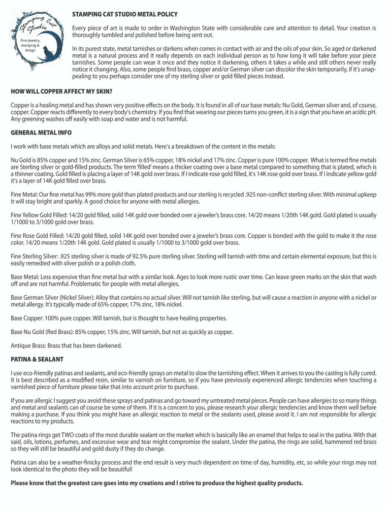 Stacking Name Ring, 3mm, copper, NuGold, sterling silver, handmade