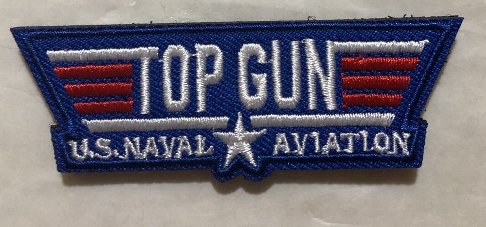 Top Gun US Naval Aviation Tactical Morale Hook & Loop Embroidered Patch