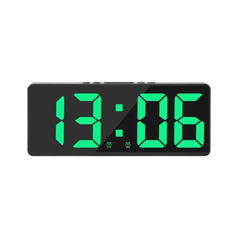 Large LED Digital Wall Clock Temperature Date Day Display USB Remote Control New