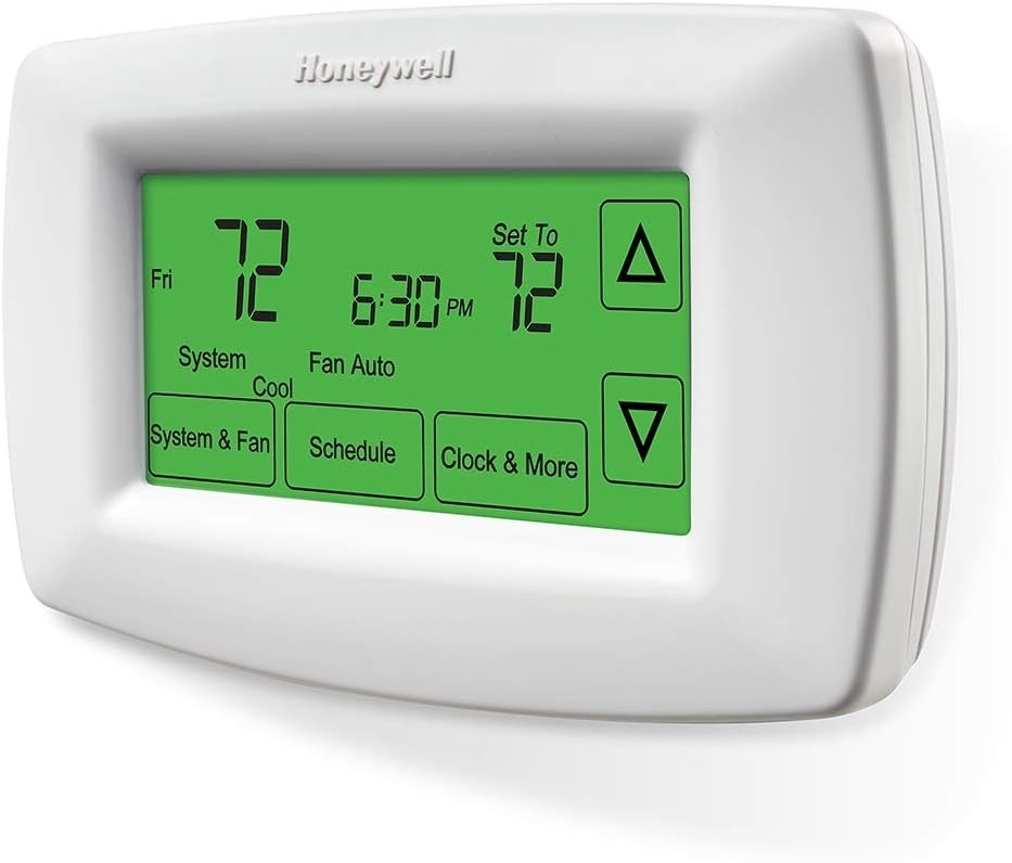 7-Day Programmable Touchscreen Thermostat, White