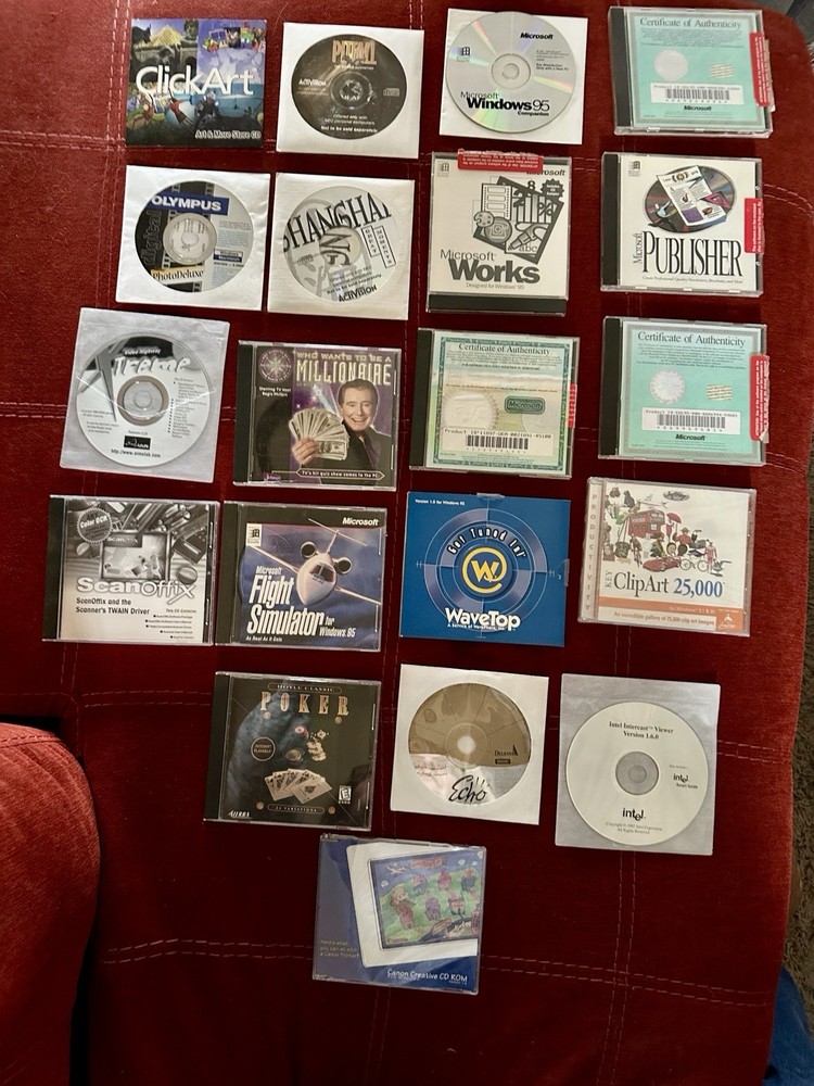 Vintage NEC Microsoft 95 Software CD bundle