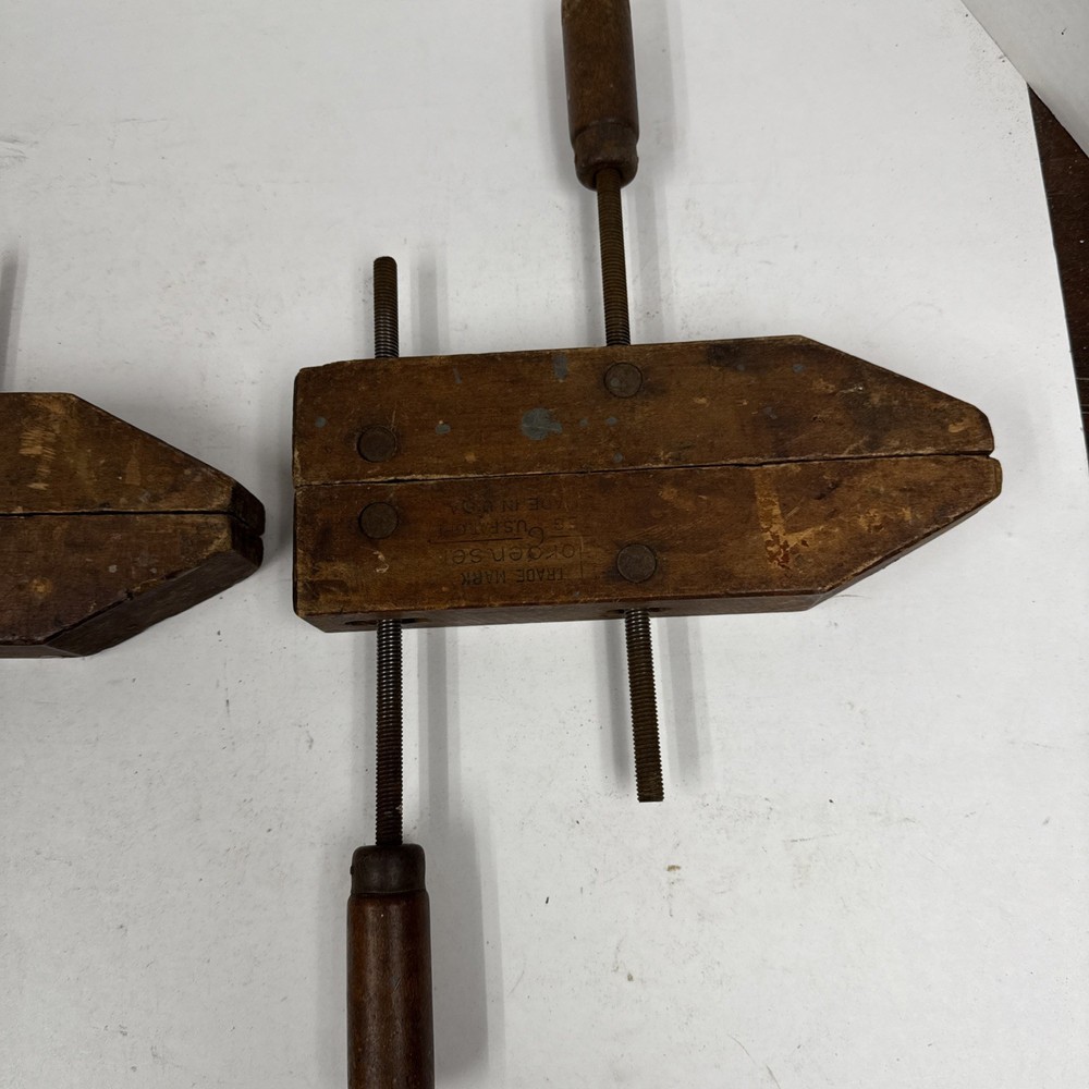 2 JORGENSEN 10" WOODEN PARALLEL CLAMPS