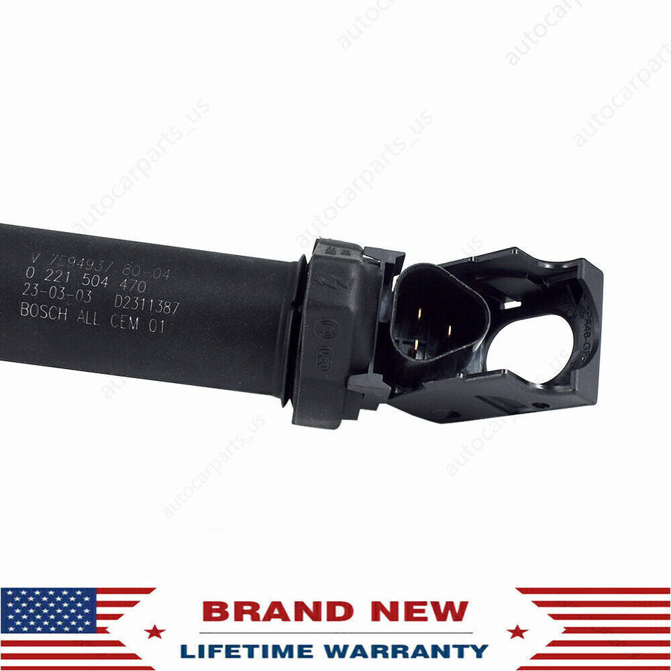 8X OEM BOSCH Ignition Coil Set W/ Connector Boot For BMW 5 6 7 x5 x6 0221504470