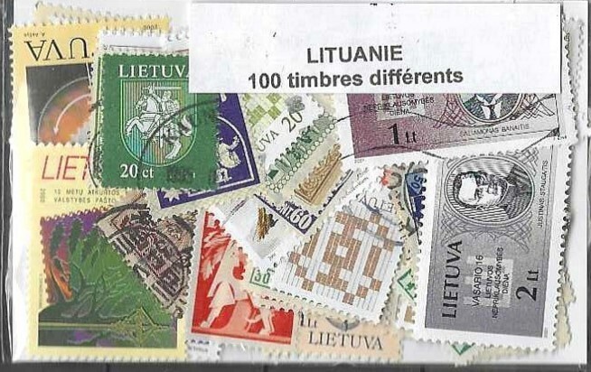 Lithuania - LITHUANIA 100 Different Used Stamps