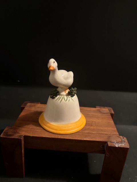 Vintage Duck Bell Ceramic 3" by Helen Hacker