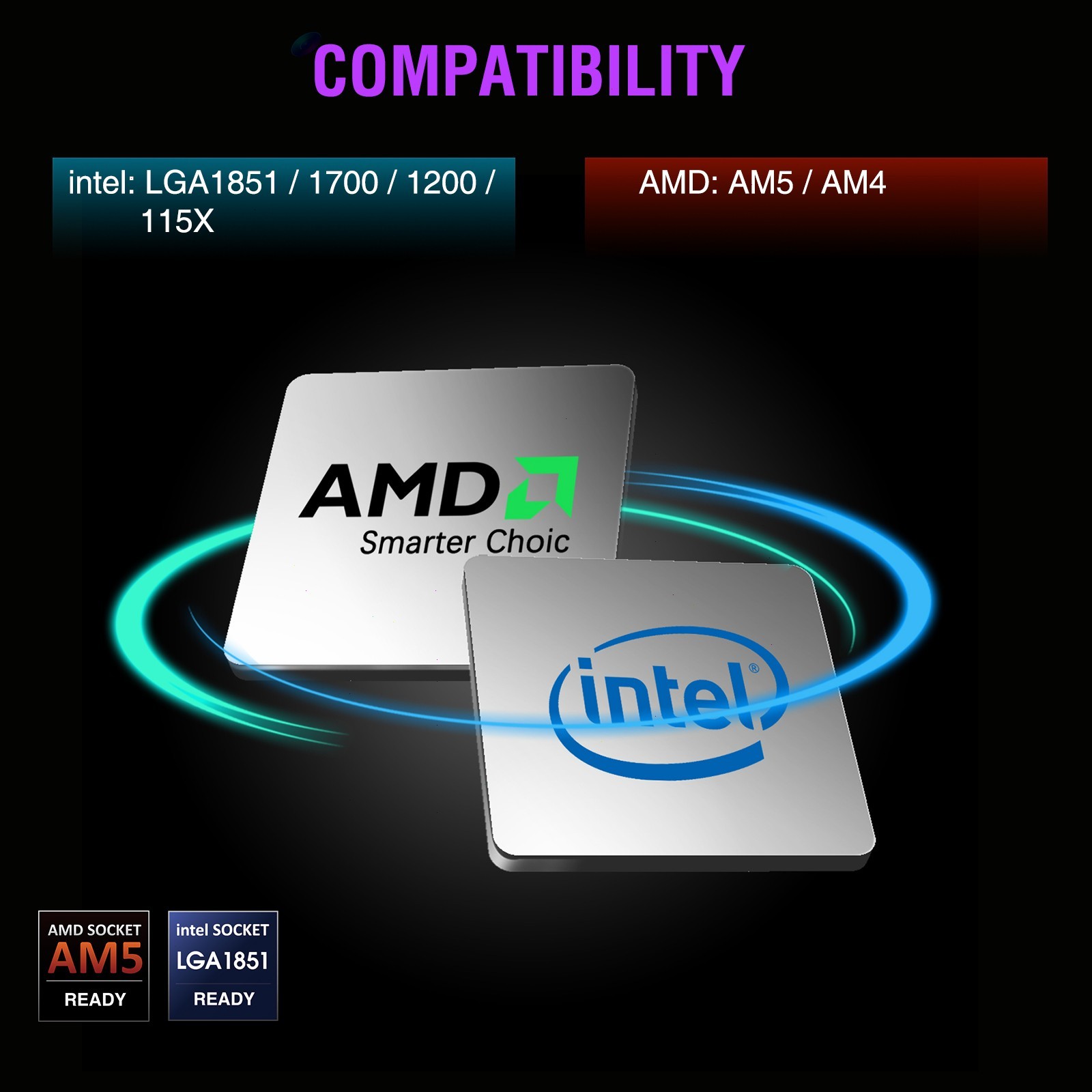 Vetroo V240 240mm AIO Liquid CPU Cooling System, for Intel & AMD - Black