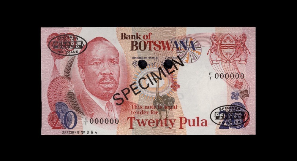 Botswana P5as1, Specimen Banknote.