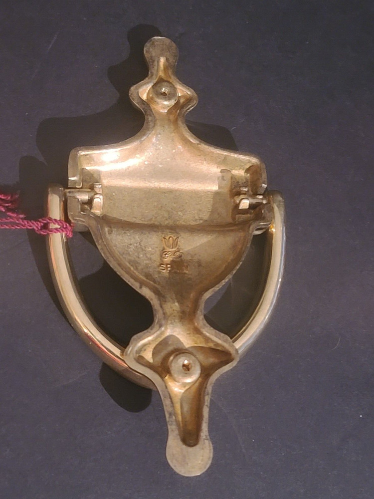 NEW Solid Brass Door Knocker Inscribed with "The Webbs" Webb Mad in Spain