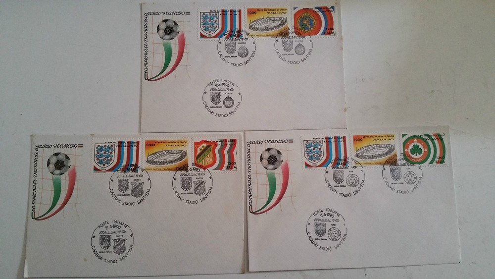 BUSTES FDC ITALY'90 cagliari stadium sant'elia