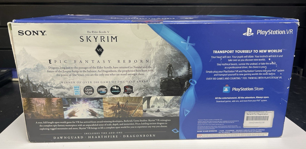 Sony PlayStation The Elder Scrolls V: Skyrim VR Headset Bundle In Box Tested