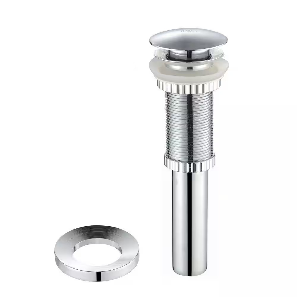 Pop-Up Drain and Mounting Ring, Chrome