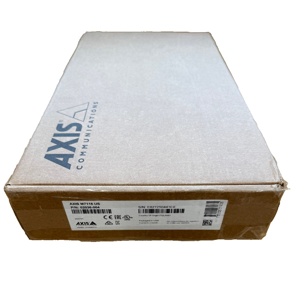 Axis M7116 16-Channel IP Video Encoder 02036-004 w/Power Adapter