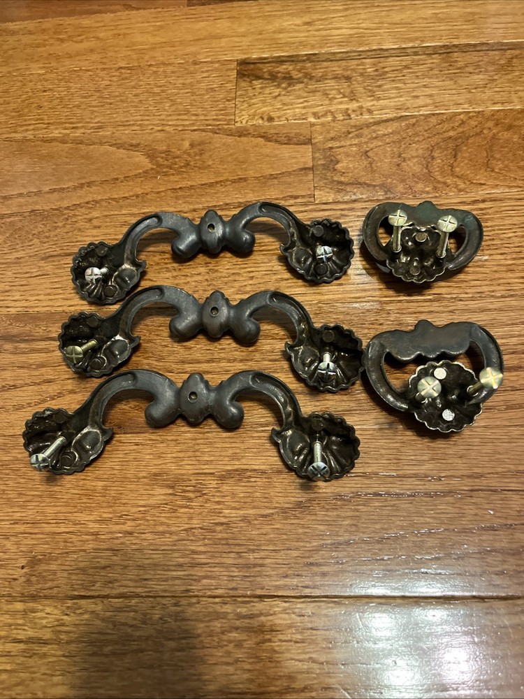 5 ANTIQUE DRESSER DRAWER PULLS