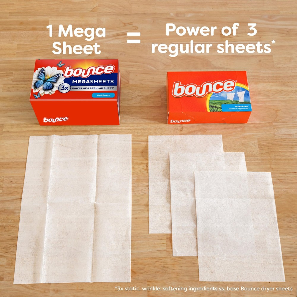 Mega Dryer Sheets Fresh Breeze 130 Count Packaging May Vary