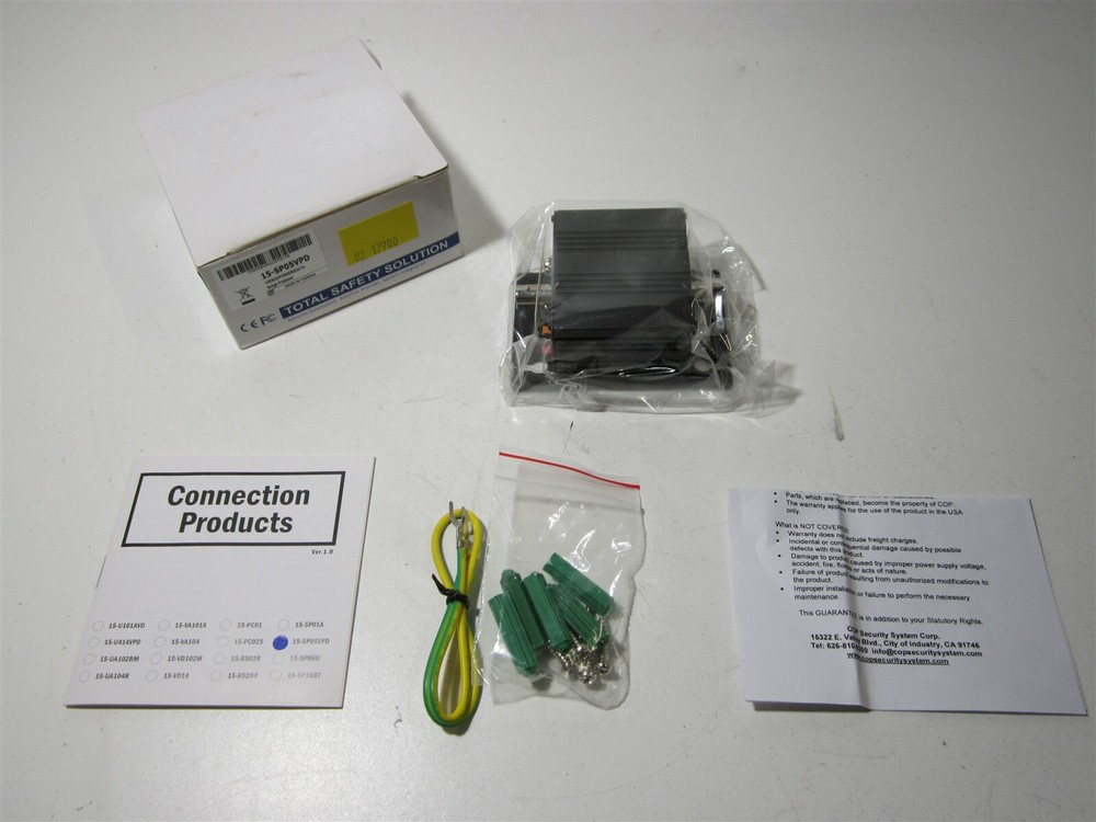 Cop Security 15-SP05VPD Video/Power/Data 3-Stage 2A Max Current Surge Protector
