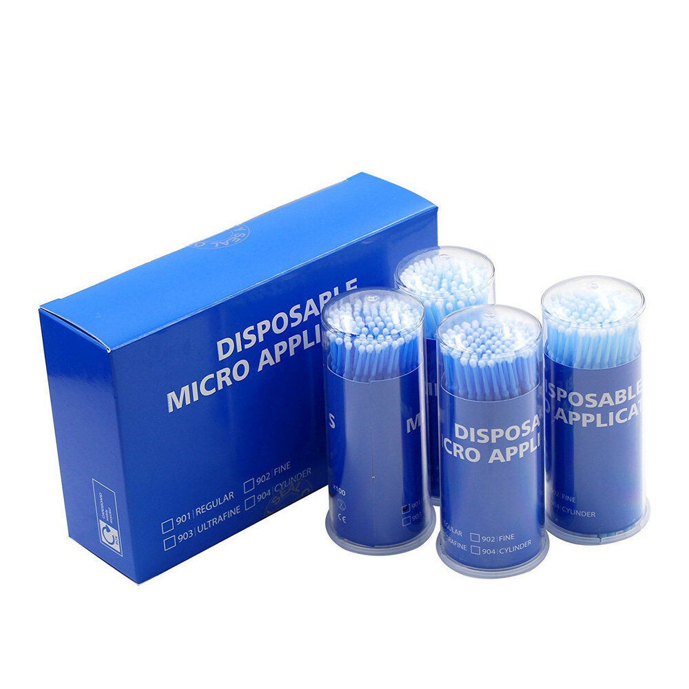 Dental Disposable Microbrush Micro Brush Applicator Tips Regular 2.5mm Bendable