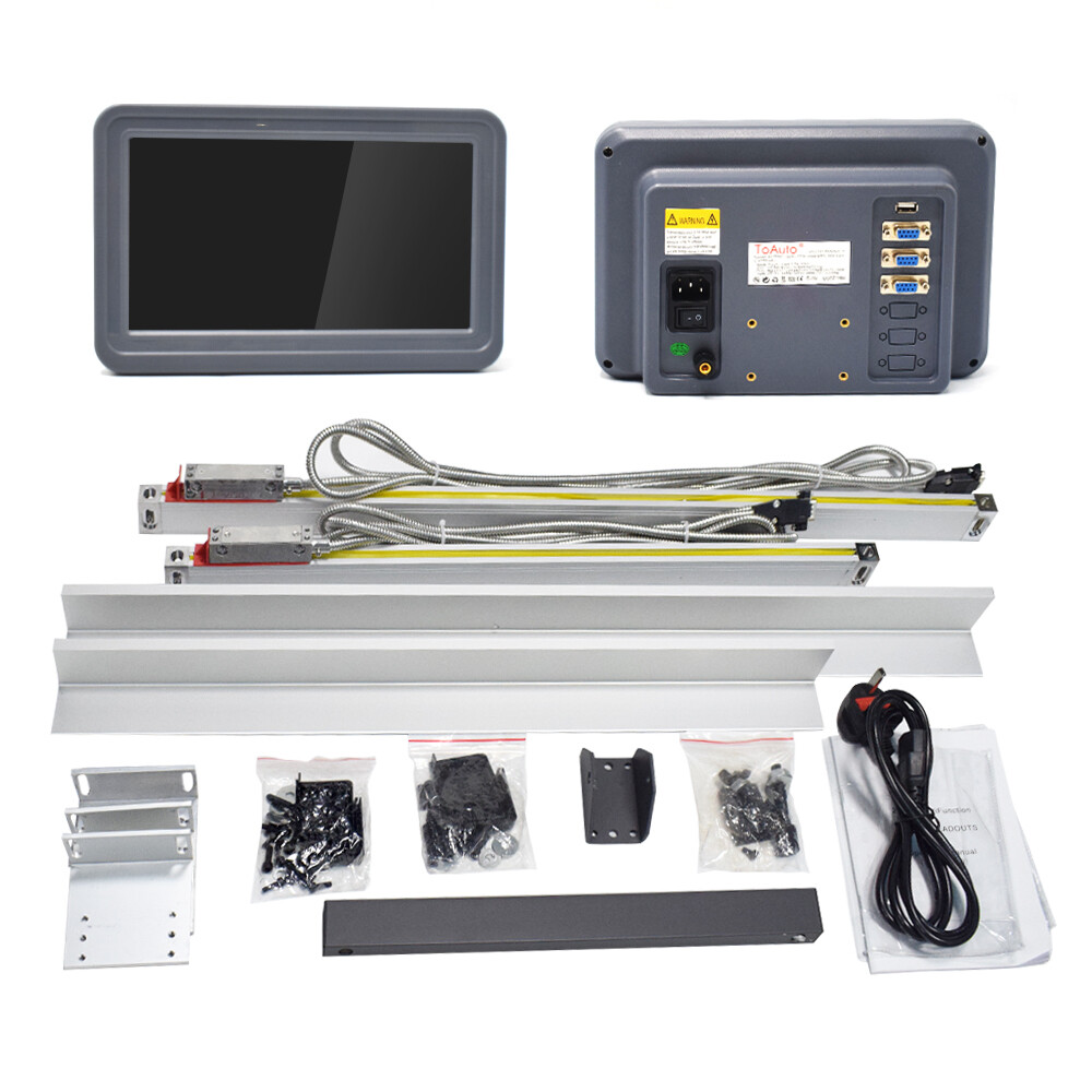 2/3 Axis DRO Digital Readout Touch Screen LCD Display + Linear Glass Scale Kit