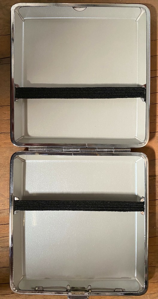 24 Pack King Size Square Leather Printed Cigarette Case Double Sided