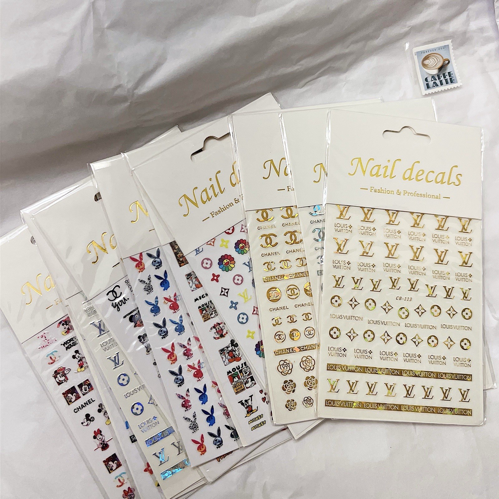 2 Sheet Bundle | 5D Embossed Nail Art Stickers Luxury Craft Stickers 2026