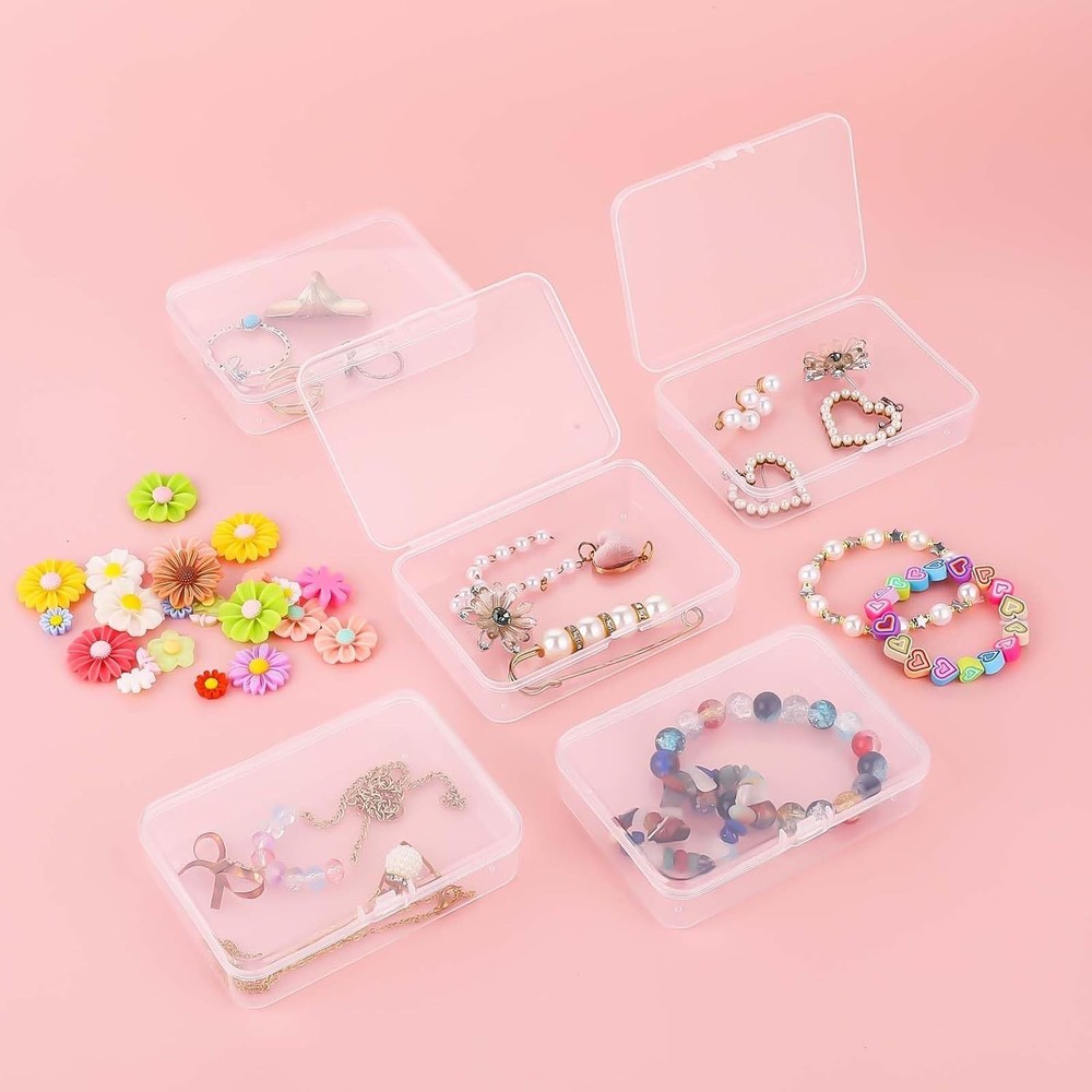 5 Pcs Mini Plastic Storage Containers Box with Lid, Small Storage Containers ...