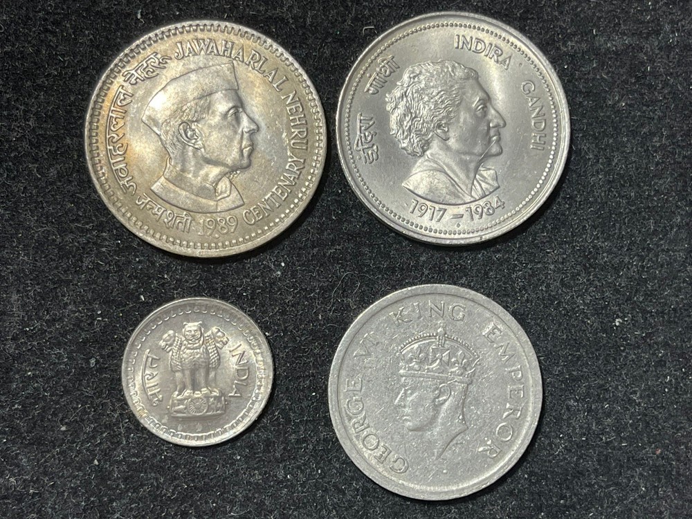 Assorted India 4 Coins Lot