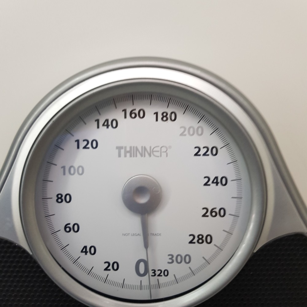Thinner Extra-Large Dial Analog Precision Bathroom Scale, Body Weight 330 lb