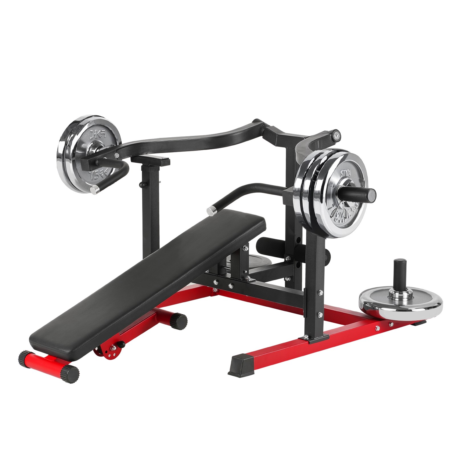 450 LBS Chest Press Machine Adjustable Bench Press Flat Incline Bench Home