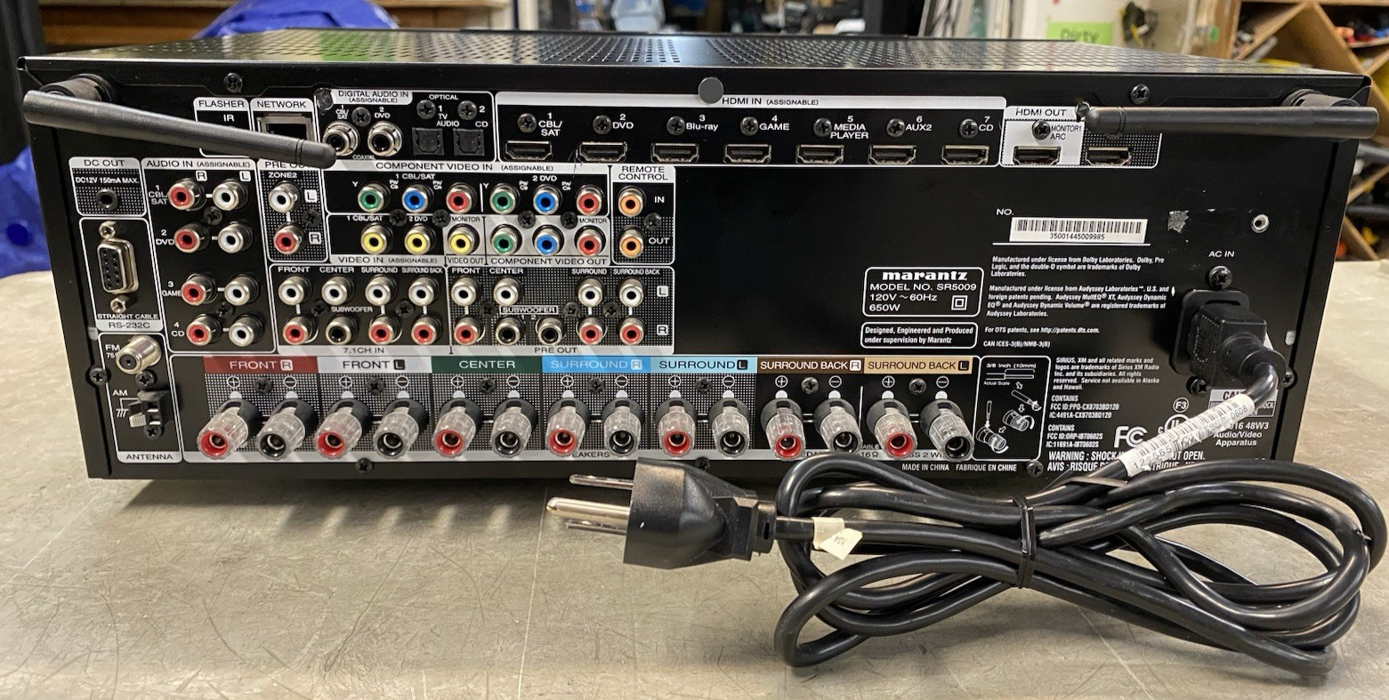 Marantz SR5009 7.2 Channel Home Theater 4K Bluetooth Receive -TESTED - NO REMOTE