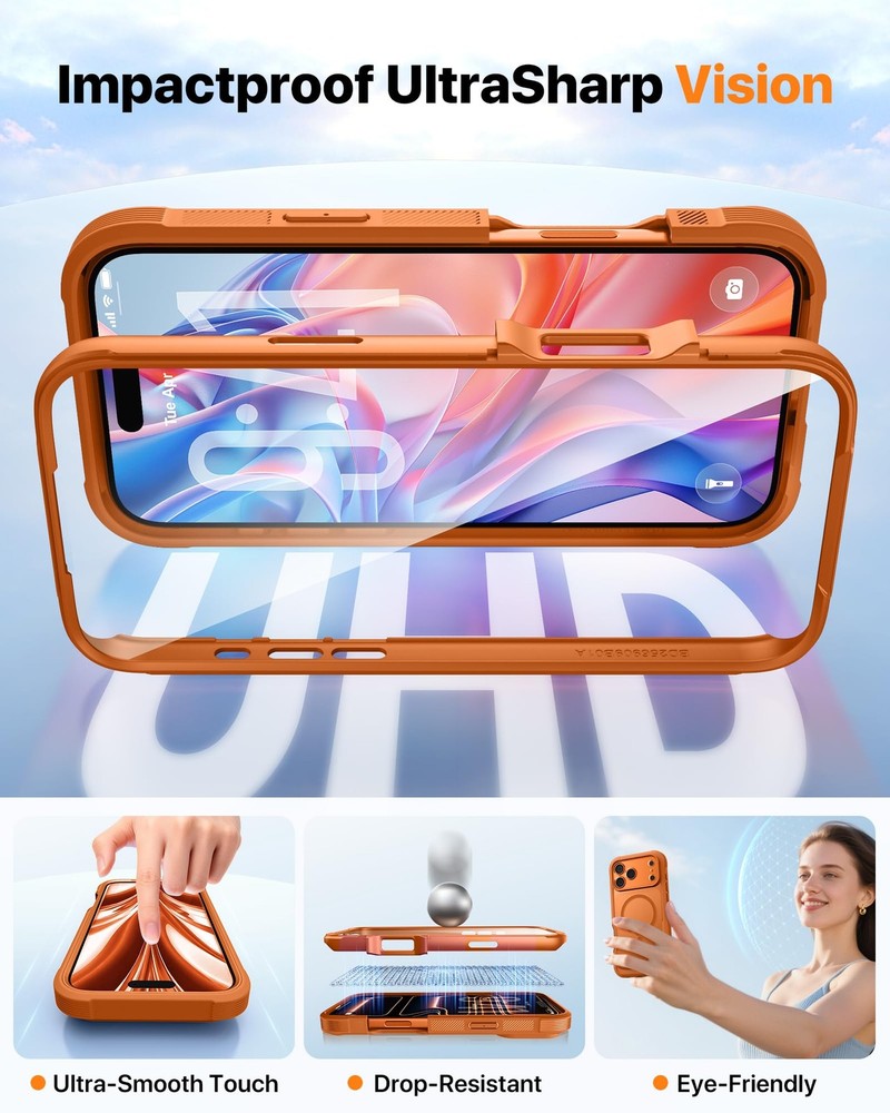 Magnetic Designed for iPhone 17 Pro Case 6.3'' [Full Camera Protection] Full ...