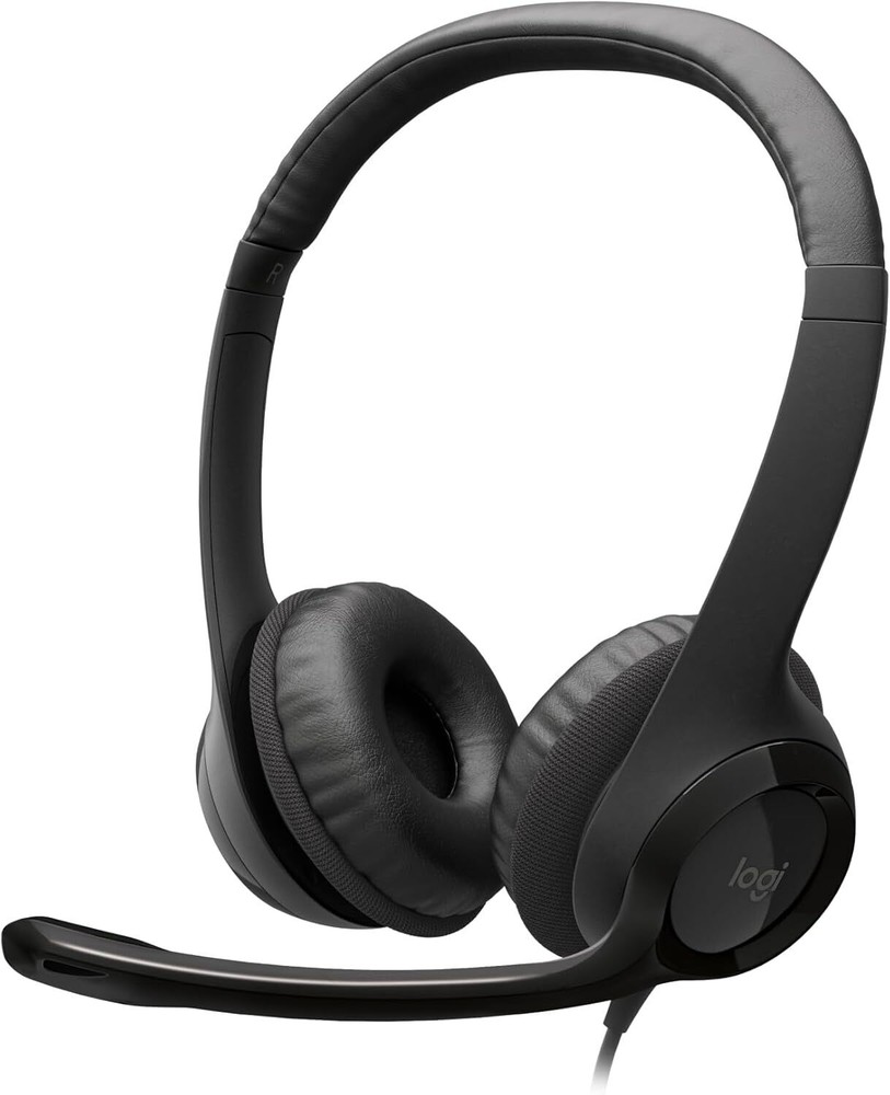 NEW Logitech H390 USB Wired Computer Headset Noise Canceling Microphone (OPEN BO