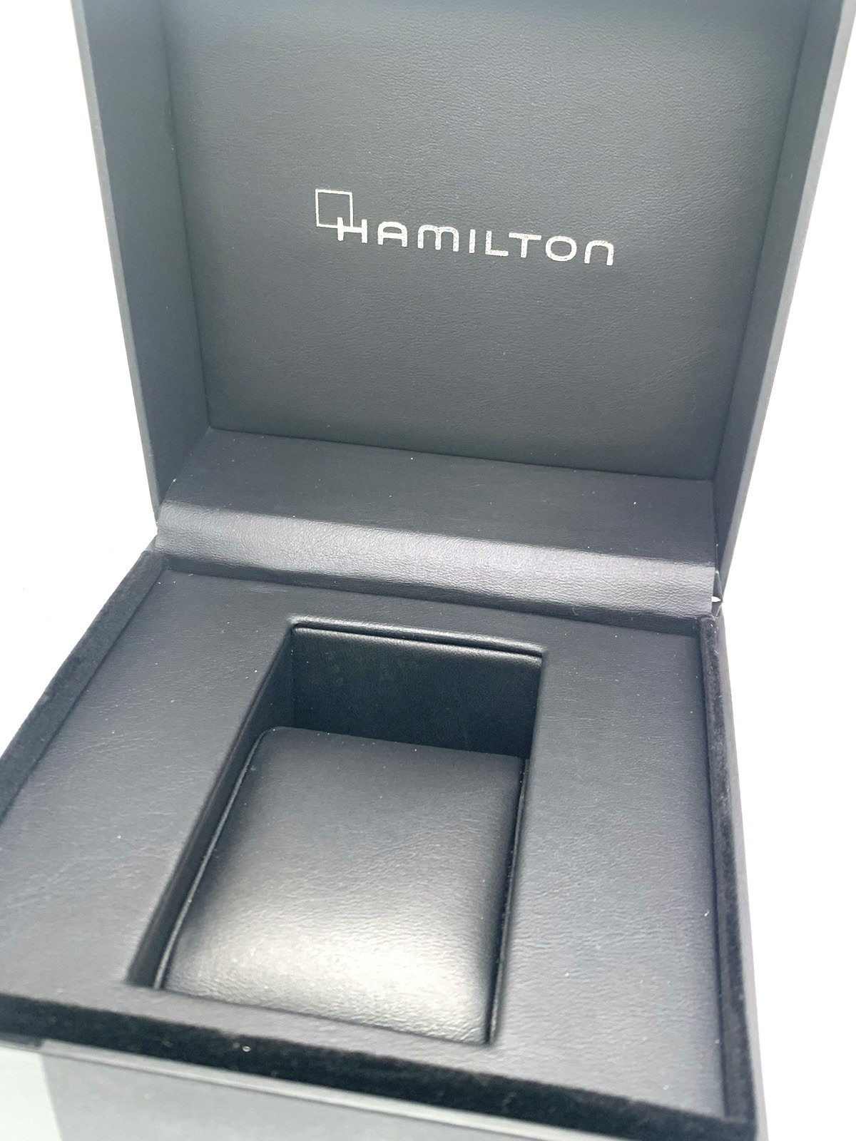 Hamilton Watch Box Presentation Black Cardboard Display Empty