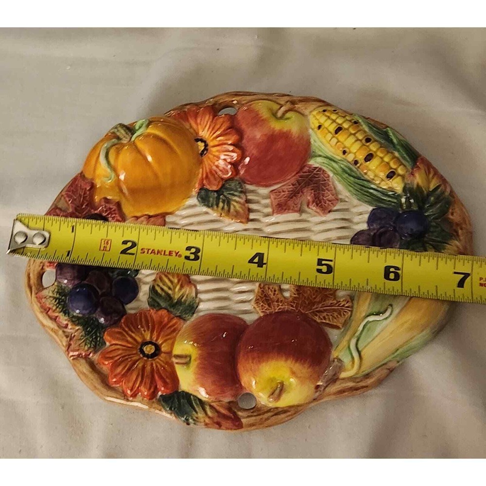 Fitz and Floyd Classics Fruit Tray 7in×5 1/4in Handpainted