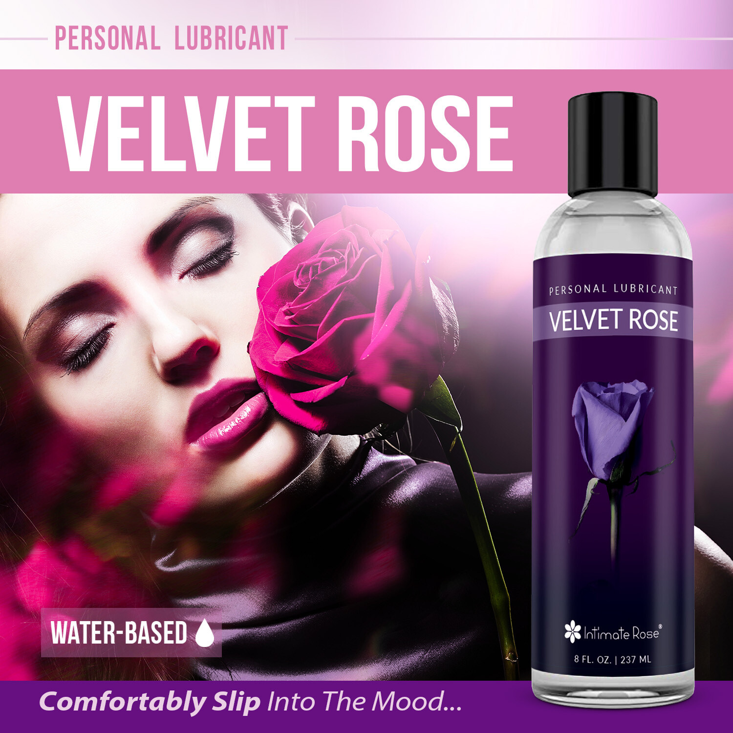 Personal Lubricant Water Based Lube Long Lasting Uni-Sex Lube USA Velvet Rose